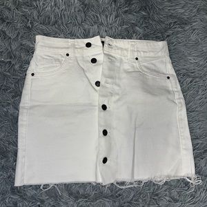 White Jean Skirt